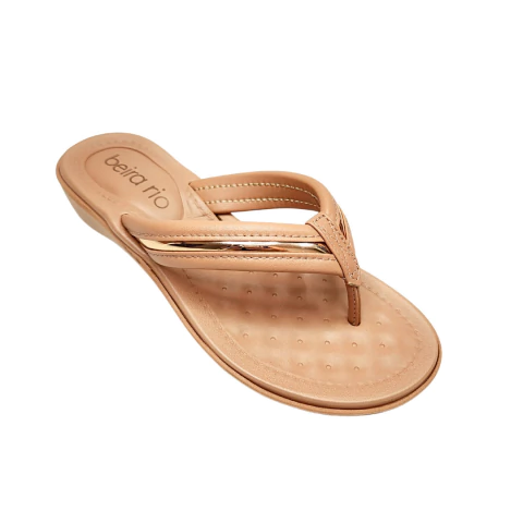 Tamanco Beira Rio com Tiras Douradas - comprar online