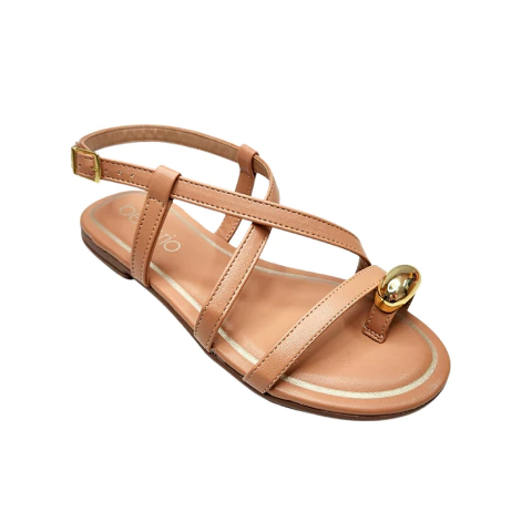 Sandália Feminina Beira Rio com Detalhe Dourado