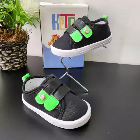 Tênis Keto Velcro Preto e Verde