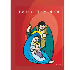 Tarjeta Doble Belen rojo - Pack 10 Unidades