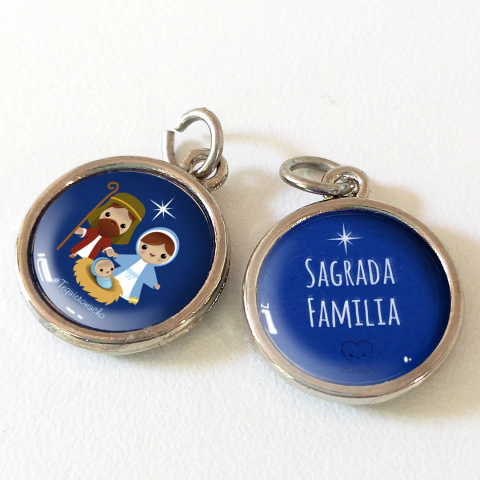 Medalla sagrada familia Navidad