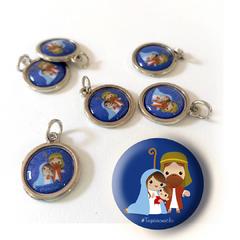 Medalla sagrada familia Navidad II - comprar online