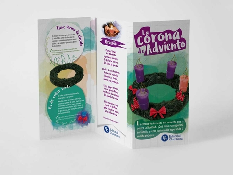 Tríptico Corona de Adviento x 20 Uds