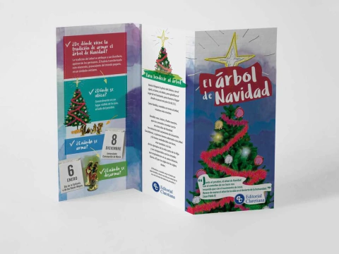 Tríptico Árbol de Navidad x 20 Uds