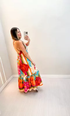 Vestido Alícia-Fundo Azul - comprar online