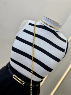 Blusa Listrada branca