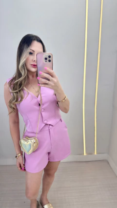 Conjunto alfaiataria lilás