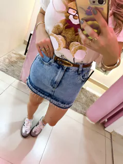 Saia Jeans Desfiada - comprar online