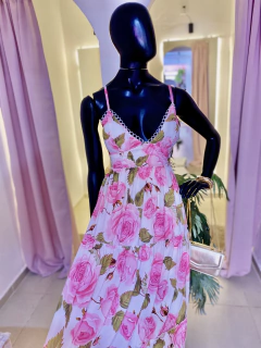 Vestido Longo Rosas na internet