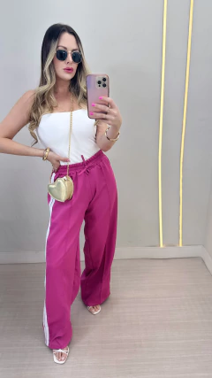 Calça inspiração adidas - fúcsia na internet
