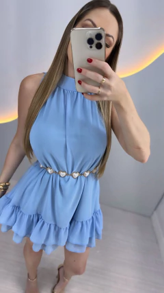 VESTIDO CHIFFON - azul na internet