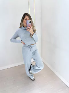 Conjunto Lanzinha Cinza Mescla