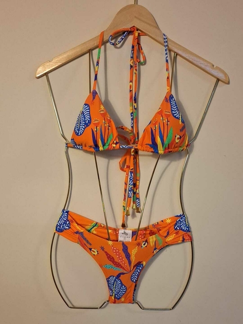CJ Biquíni Calcinha Borboleta Garra H2O laranja (bojo removível) - comprar online