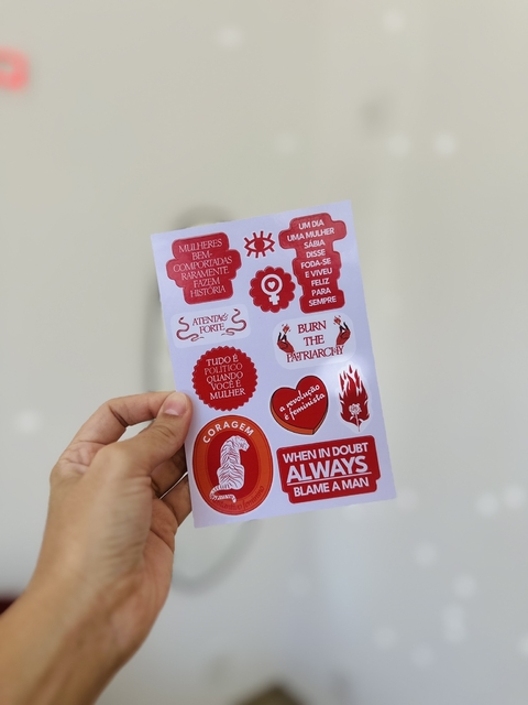 Cartela de Adesivos