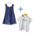 Macacão Infantil Regata Marinho + Brinde - comprar online