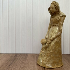 Virgen cerámica Gres ocre - comprar online