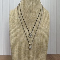 Collar Detente Sagrado Corazón flor (plata) - Santitos La Perla