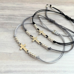 Pulsera Cruz negro - tienda online