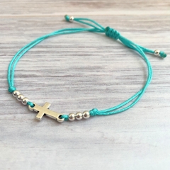 Pulsera Cruz turquesa en internet