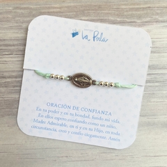 Pulsera Virgen verde agua