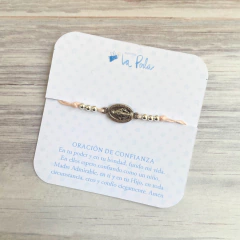 Pulsera Virgen rosa claro