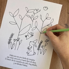 IMPRIMIBLE para pintar: Cuento "Paletas, el conejito amigo de Jesús" - comprar online