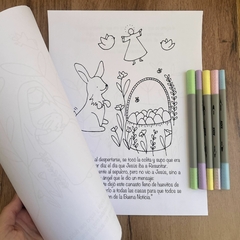 IMPRIMIBLE para pintar: Cuento "Paletas, el conejito amigo de Jesús" - Santitos La Perla