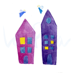 Casitas moradas