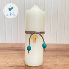 Vela decorada GRIS - comprar online