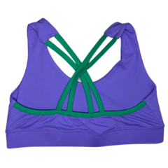 Top Eleve Roxo Alça Verde - comprar online
