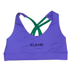Top Eleve Roxo Alça Verde