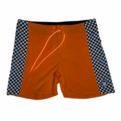 Bermuda Eleve Laranja Quadriculado