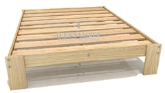 Base Cama Queen Size Box De Madera De 1ra, Desarmable