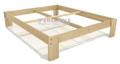 Base Cama Queen Size Box De Madera De 1ra, Desarmable - D'Ensamble Muebles