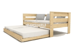 Canguro Cama Matrimonial/Individual, C/ Respaldo Y Descansa Brazos. - D'Ensamble Muebles