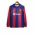 Camisa Barcelona Home 23/24 Torcedor Masculina Manga Longa - Vermelho+Azul
