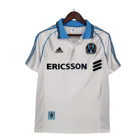 Camisa Olympique Marseille Retrô Home 1998/99 Torcedor Masculina - Branco