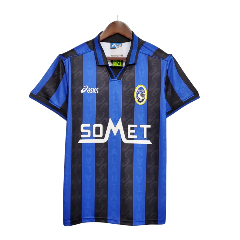 Camisa Atalanta Retrô Home 1996/97 Torcedor Masculina - Azul