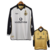 Camisa Manchester United Manga longa 100 Anos Retrô 2001/02 Masculina Torcedor - Branco+Dourado