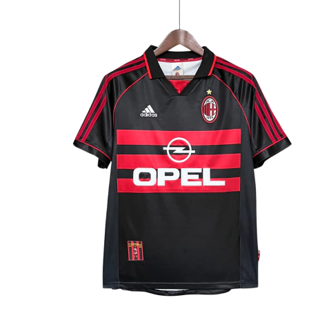 Camisa AC Milan Retrô 1998/99 Torcedor Masculina - Preto