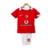 Kit Infantil Manchester United Home 2005/06 Retrô - Vermelho