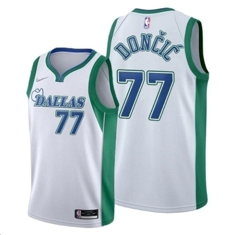 Regata Dallas Mavericks Luka Doncic #77 Nike 2022 - Branco