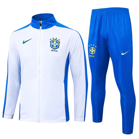 Conjunto Jaqueta+Calça Brasil Retrô 1998 Masculino - Branco