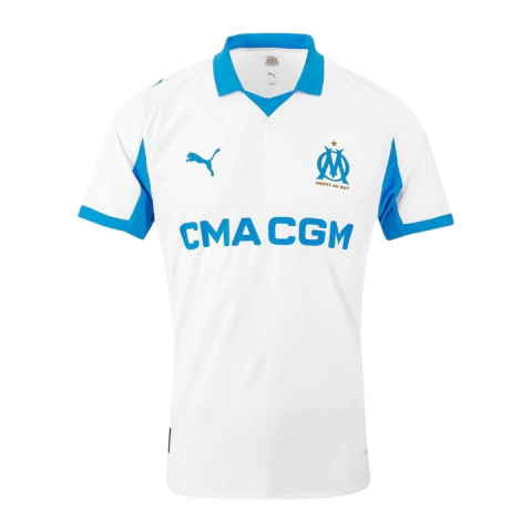 Camisa Olympique Marseille Home 25/26 Torcedor Masculina - Branco - comprar online
