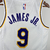 Regata Los Angeles Lakers Branco - James Jr #9 - loja online