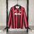 Camisa Milan Manga longa Retrô 1993/94 Masculina Torcedor - Vermelho+Preto