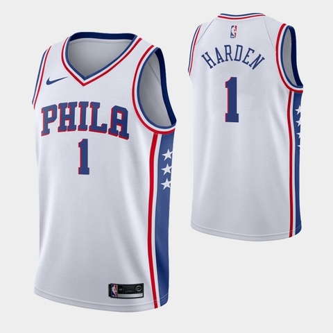 Regata Philadelphia 76ers James Harden Nike - Branco