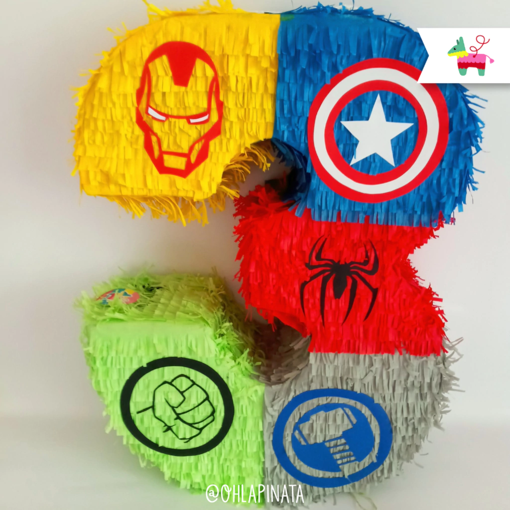 Piñata Número Superhéroes