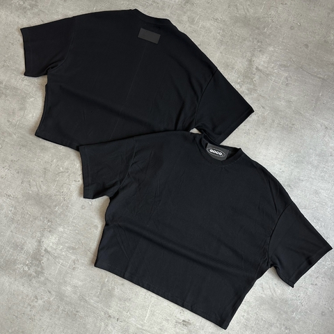 REMERA WAFFLE BOXY FIT BLACK - comprar online