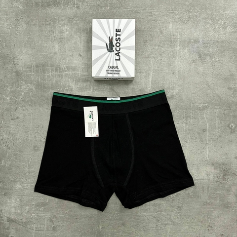 BOXER LACOSTE NEGRO CON TEXTURA